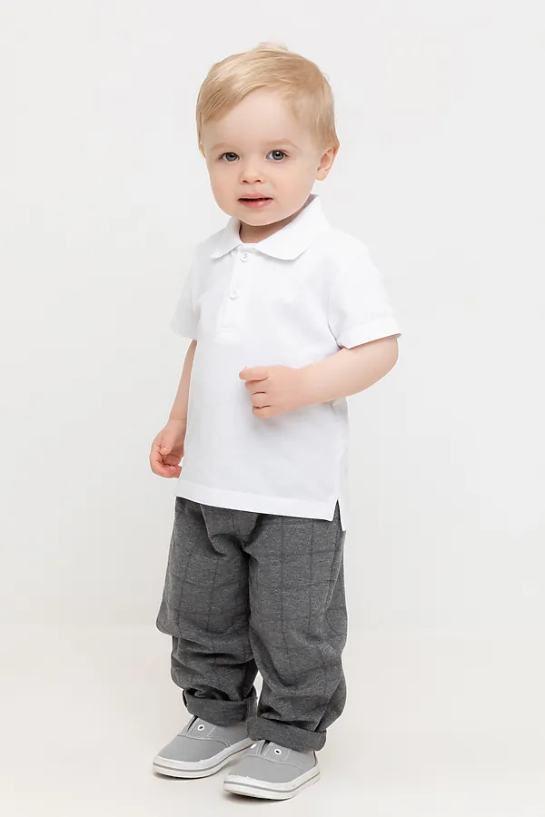 Брюки CROCKID, тем.серый меланж,клетка к516 - фото 1