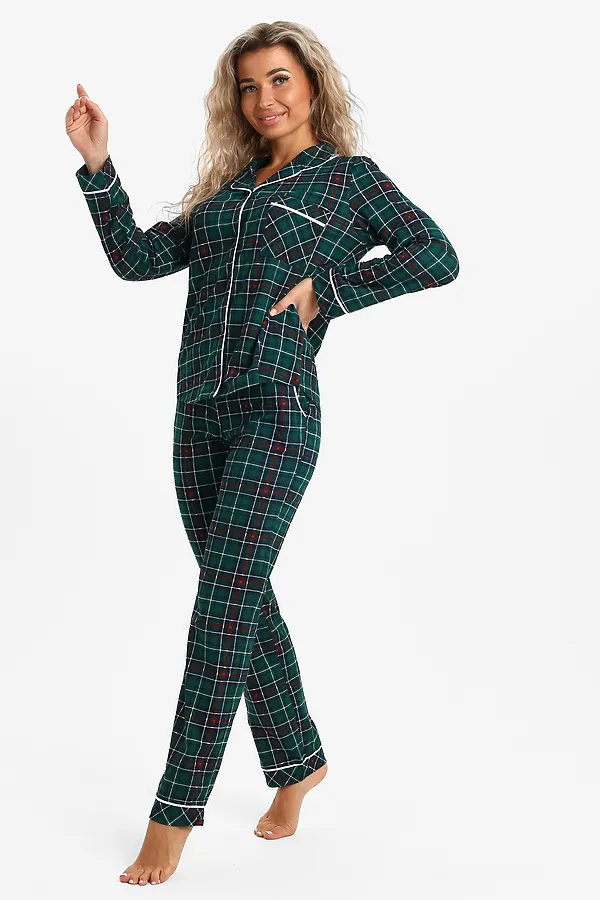 Пижама с брюками 46538 НАТАЛИ, зеленый - фото 1