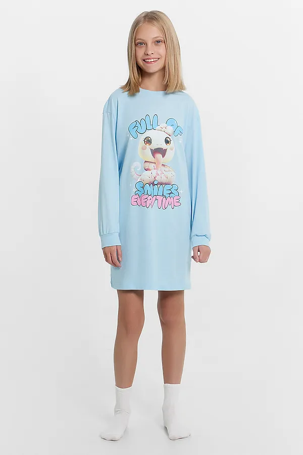 Сорочка MARK FORMELLE, насыщенный голубой +печать - фото 1