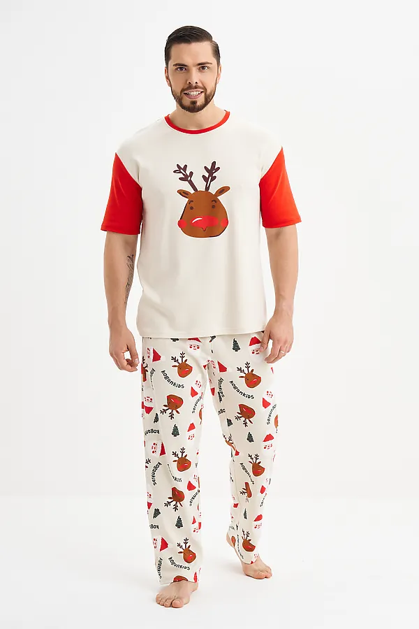 Пижама KOGANKIDS, бежевый, красный, комбинированный - фото 1