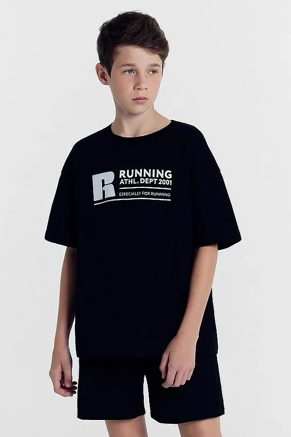 Комплект (Футболка+Шорты) MARK FORMELLE, черный +печать - фото 1