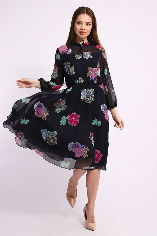 Платье 31899 НАТАЛИ, черный - фото 1