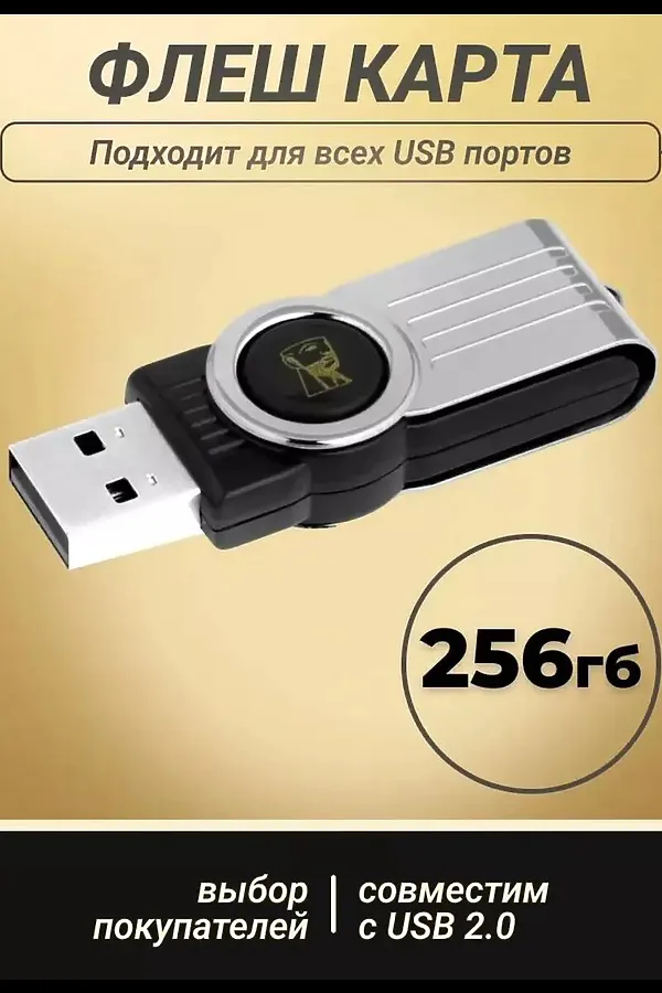 Флешка Кингстон USB 3.0 256 ГБ 60741 НАТАЛИ, в ассортименте - фото 1