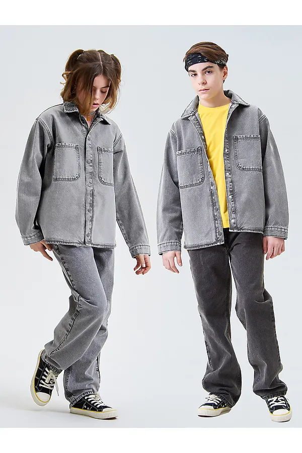 Куртка джинсовая SMENA, светло-серый - фото 1