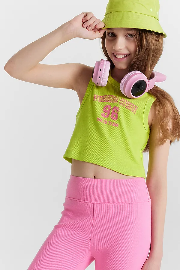 Топ MARK FORMELLE, зеленый лайм +печать - фото 1