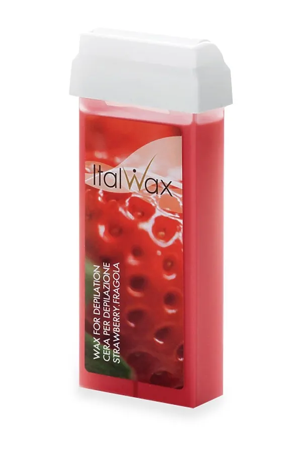 ItalWax Тёплый воск для депиляции в картридже / Classic, Клубника, 100 мл KRISTALLER, красный - фото 1
