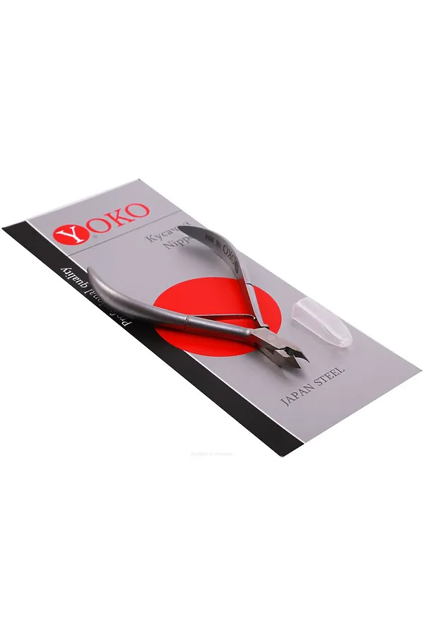 YOKO Кусачки маникюрные для кутикулы / Professional Quality SK 004, одинарная пружина, ручная заточка, 7 мм KRISTALLER, серебристый - фото 1