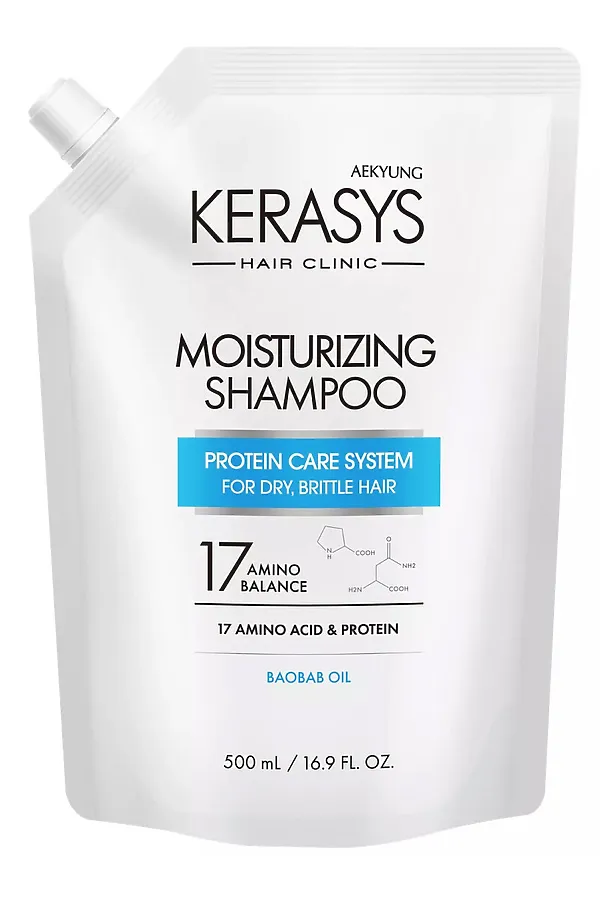 KeraSys Шампунь для волос увлажняющий / Moisturizing Shampoo, 500 мл KRISTALLER, белый - фото 1