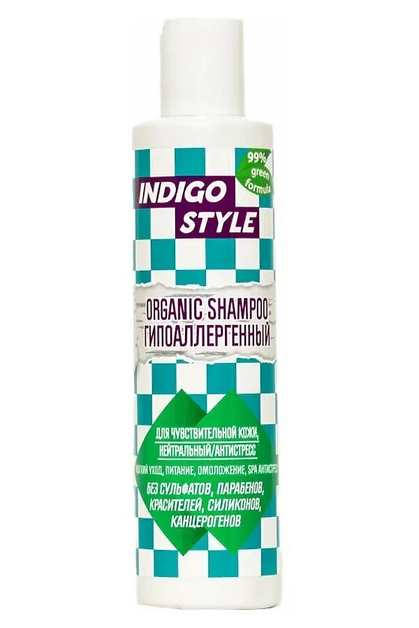 Indigo Органик шампунь гипоаллергенный, 200 мл KRISTALLER, бесцветный - фото 1