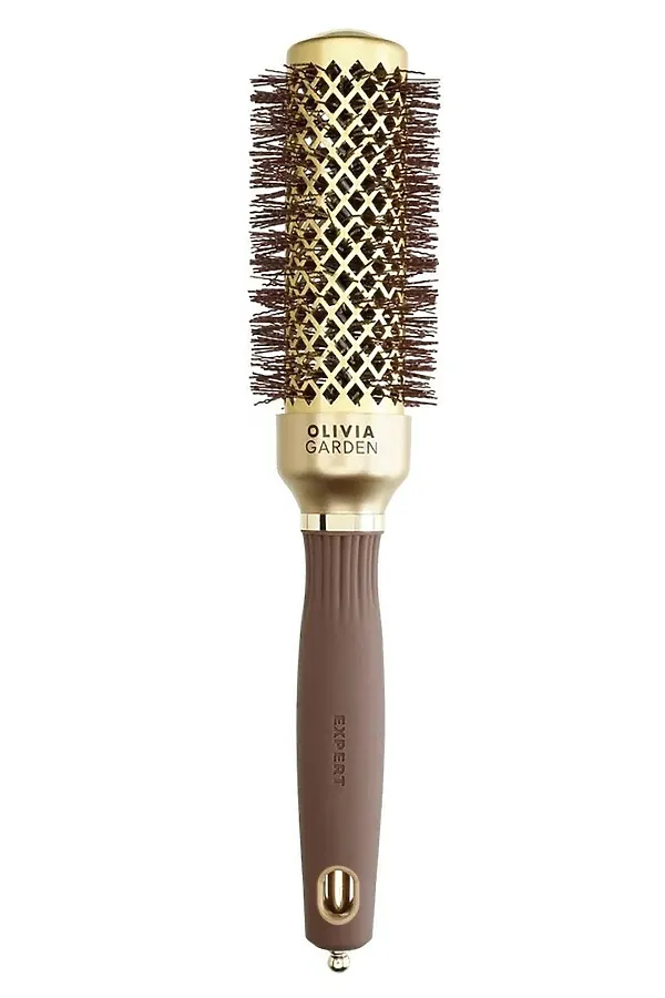 Olivia Garden Термобрашинг для укладки волос / Expert Blowout Shine, 35 мм, коричневый KRISTALLER, коричневый - фото 1