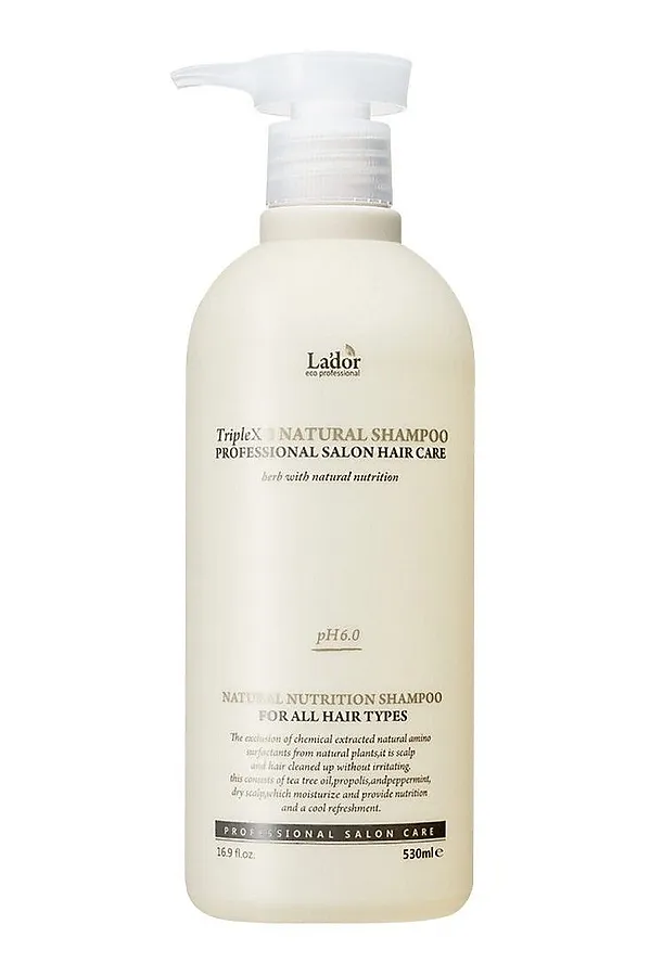 Lador Шампунь для волос с эфирными маслами / Triplex Natural Shampoo, 530 мл KRISTALLER, бежевый - фото 1