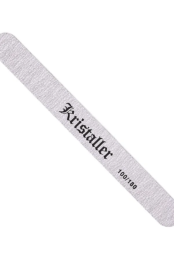 Kristaller Пилка для ногтей прямая 100/180 грит, серый KRISTALLER, серый - фото 1