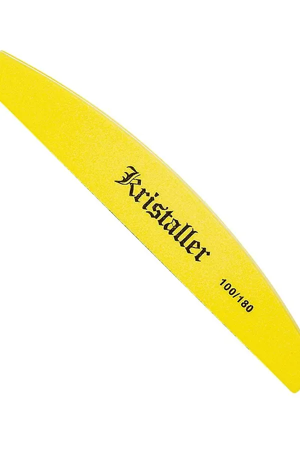 Kristaller Бафик для ногтей улыбка 100/180 грит, желтый KRISTALLER, желтый - фото 1
