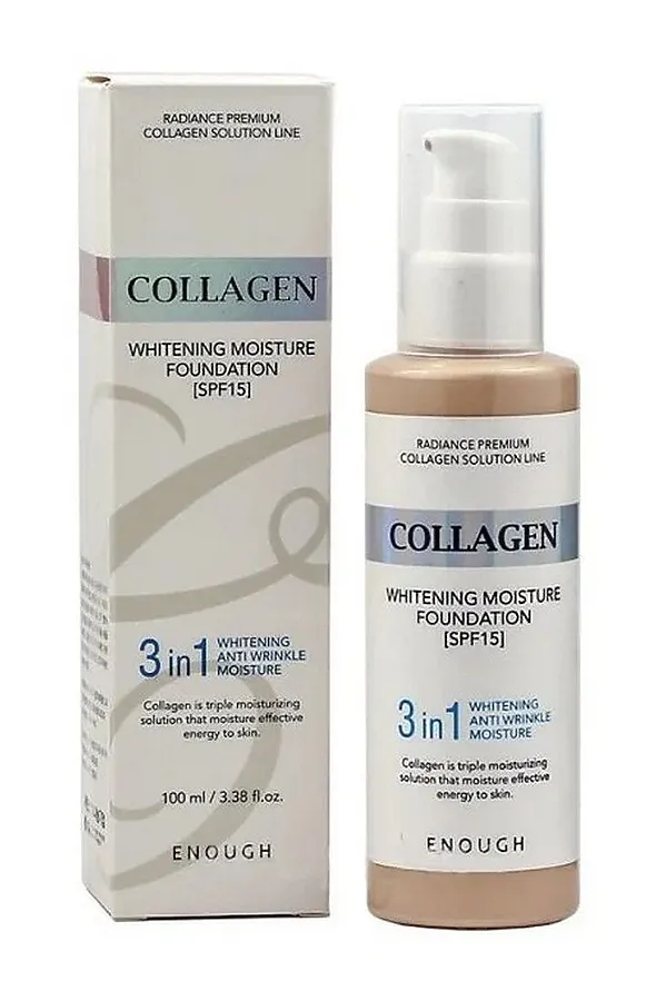Enough Увлажняющий тональный крем 3 в 1 №23 / Collagen Whitening Moisture Foundation, 100 мл  KRISTALLER, №23 бежевый - фото 1