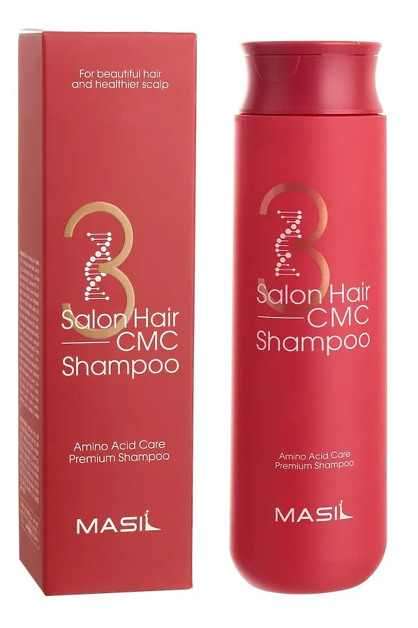 Masil Шампунь для волос восстанавливающий с аминокислотами / 3 Salon Hair CMC Shampoo, 300 мл KRISTALLER, красный - фото 1