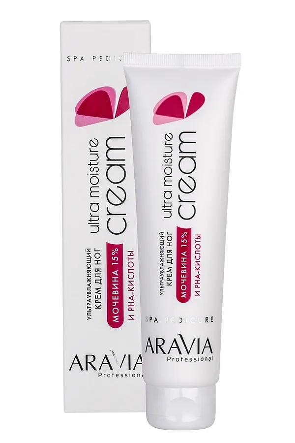Aravia Крем для ног ультраувлажняющий с мочевиной (15%) и PHA-кислотами / Ultra Moisture Cream, 100 мл KRISTALLER, белый - фото 1