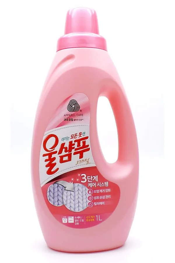 KeraSys Жидкое средство для стирки / Wool Shampoo Original, 1000 мл KRISTALLER, розовый - фото 1