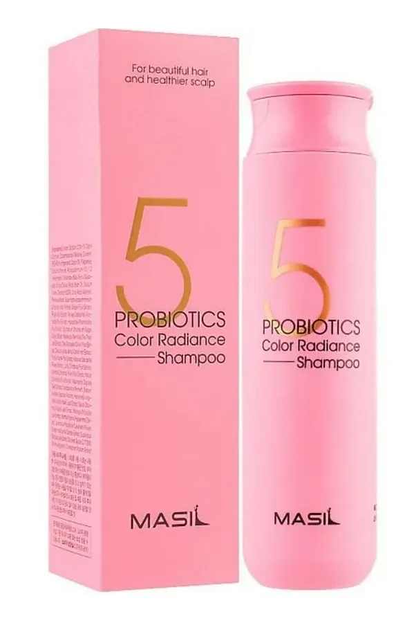 Masil Шампунь для волос защита цвета с пробиотиками / 5 Probiotics Color Radiance Shampoo, 300 мл KRISTALLER, розовый - фото 1