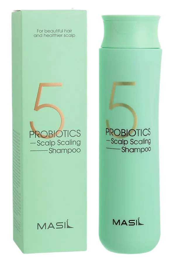 Masil Шампунь для волос глубокоочищающий с пробиотиками / 5 Probiotics Scalp Scaling Shampoo, 300 мл KRISTALLER, зелёный - фото 1