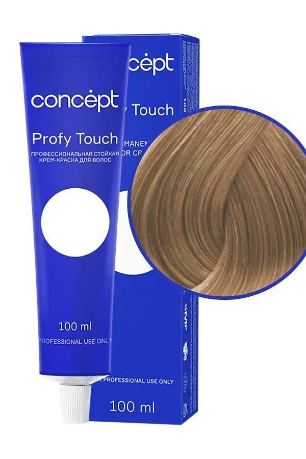 Concept Profy Touch 8.77 Профессиональный крем-краситель для волос, интенсивный коричневый блондин, 100 мл KRISTALLER, интенсивный коричневый блондин - фото 1