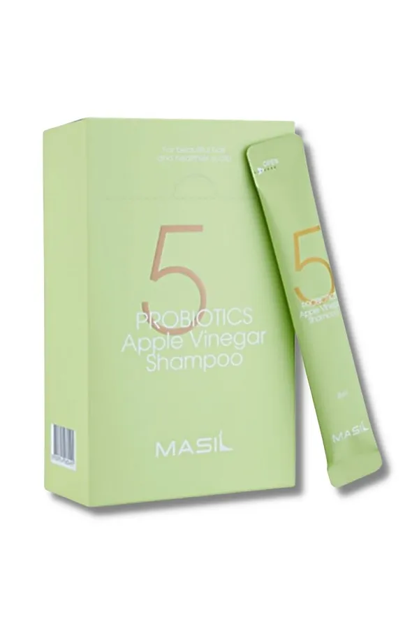 Masil Шампунь для волос от перхоти с яблочным уксусом / 5 Probiotics Apple Vinegar Shampoo, 20 шт. х 8 мл KRISTALLER, яблочный уксус - фото 1
