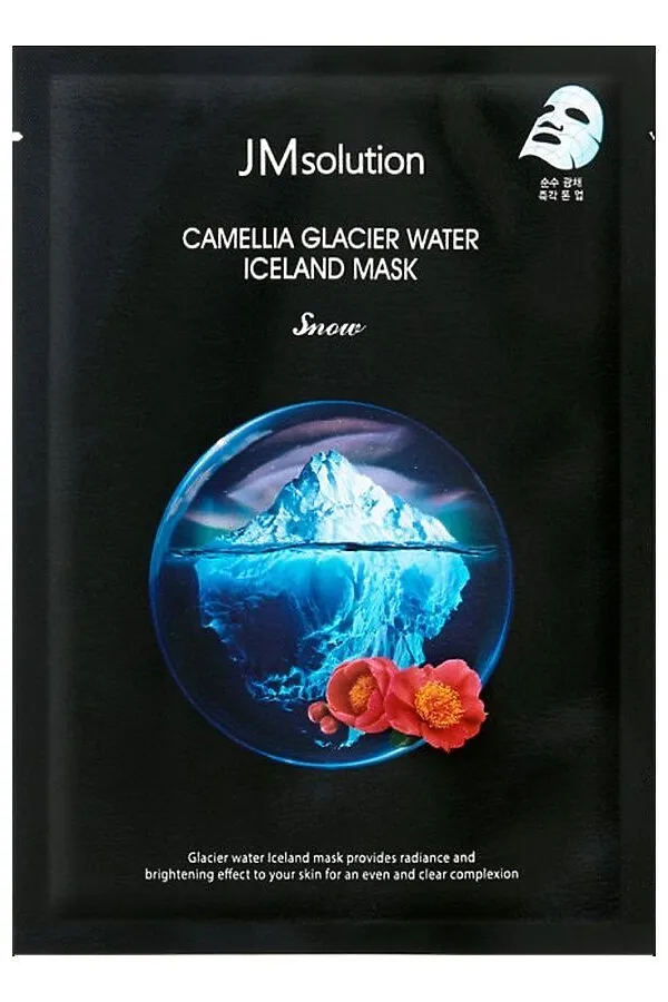 JMsolution Тонизирующая тканевая маска с экстрактом камелии / Camellia Glacier Water Iceland Mask Snow, 30 мл KRISTALLER, камелия - фото 1
