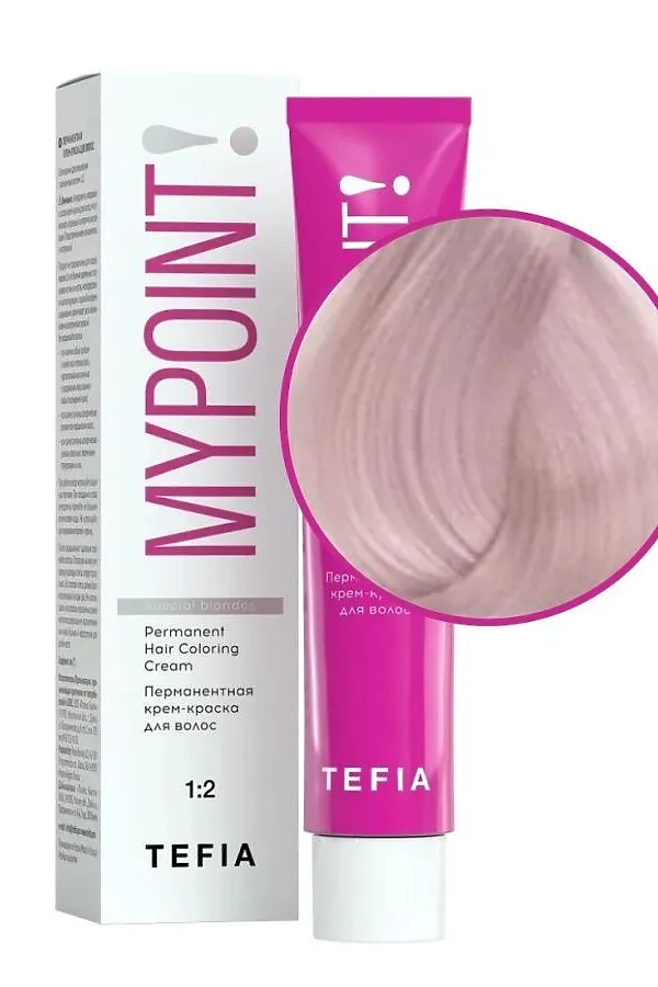 TEFIA Mypoint Special Blondes 107 Перманентная крем-краска для волос / Натуральный cпециальный фиолетовый, 60 мл KRISTALLER, натуральный cпециальный фиолетовый - фото 1
