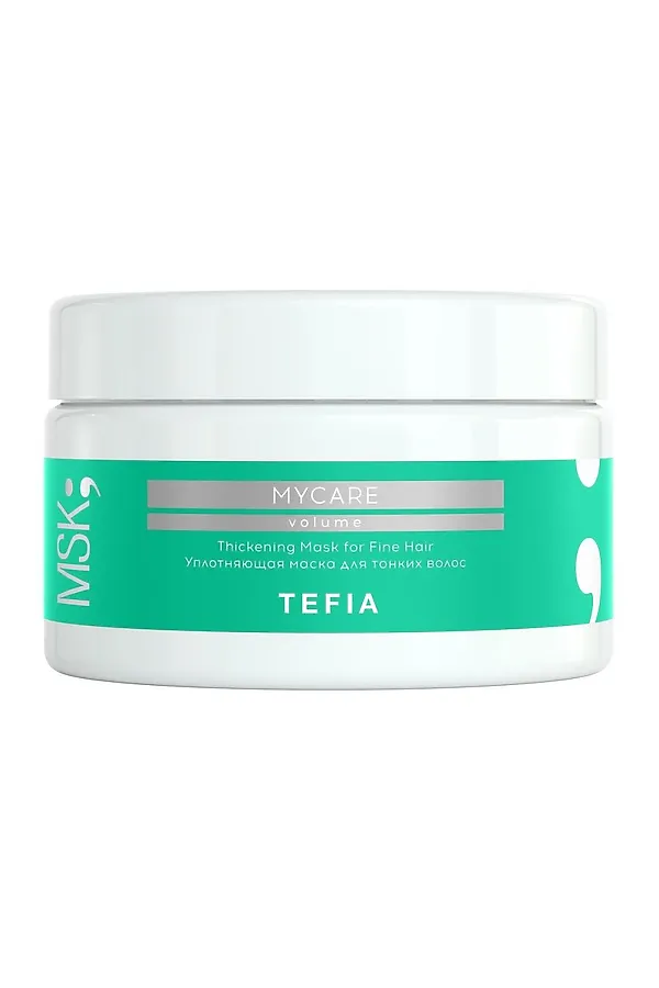 TEFIA Mycare Уплотняющая маска для тонких волос / Thickening Mask for Fine Hair, 250 мл KRISTALLER, белый - фото 1