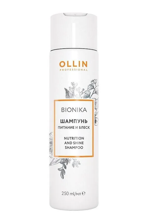 Ollin Шампунь для волос «Питание и блеск» / BioNika, 250 мл KRISTALLER, белый - фото 1