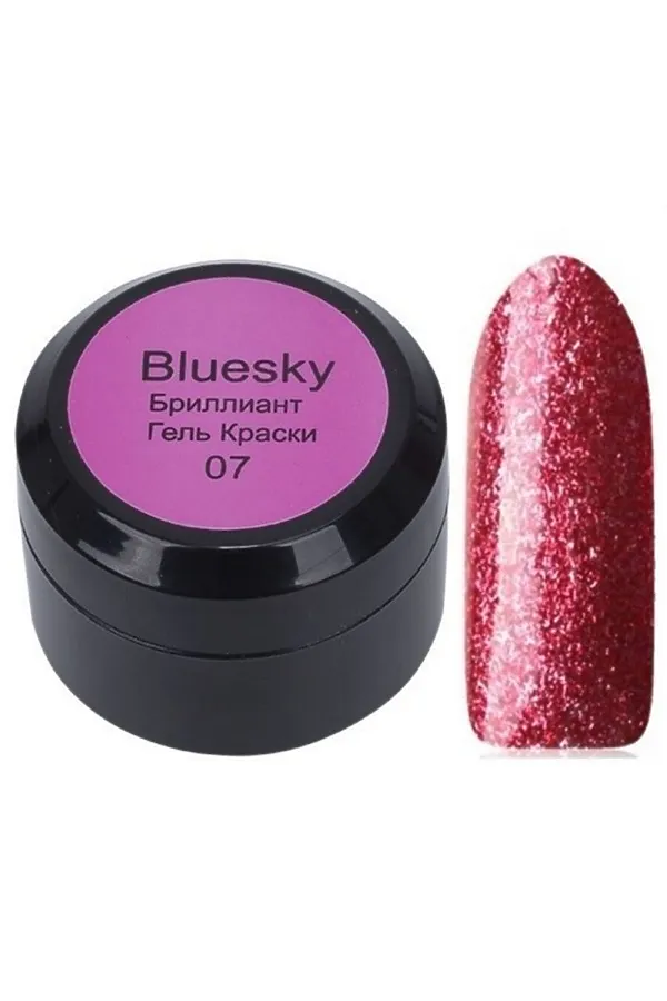 Bluesky Гель-краска для ногтей / Brilliant 07BR, бордовый, 8 мл KRISTALLER, 07br, бордовый - фото 1