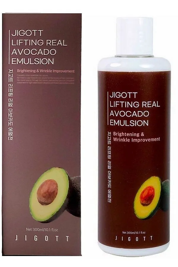 Jigott Эмульсия с экстрактом авокадо / Lifting Real Avocado Emulsion, 300 мл KRISTALLER, коричневый - фото 1