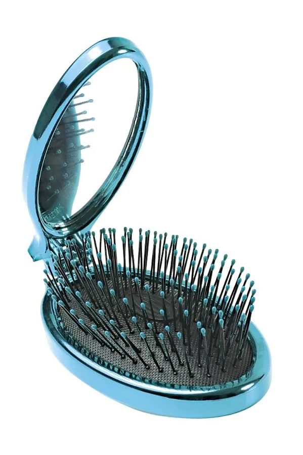 Wet Brush Расчёска для спутанных волос мини раскладная BWR823ECTE, бирюзовый KRISTALLER, бирюзовый - фото 1