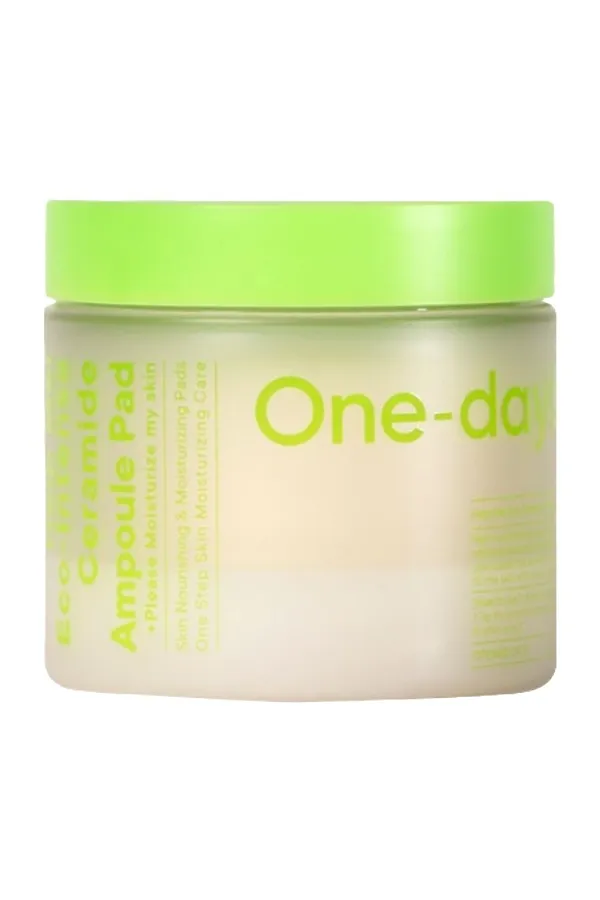 One-day's you Тонер-пэды с церамидами / Help Me Eco-Intense Ceramide Ampoule Pad, 90 пэдов KRISTALLER, зеленый - фото 1