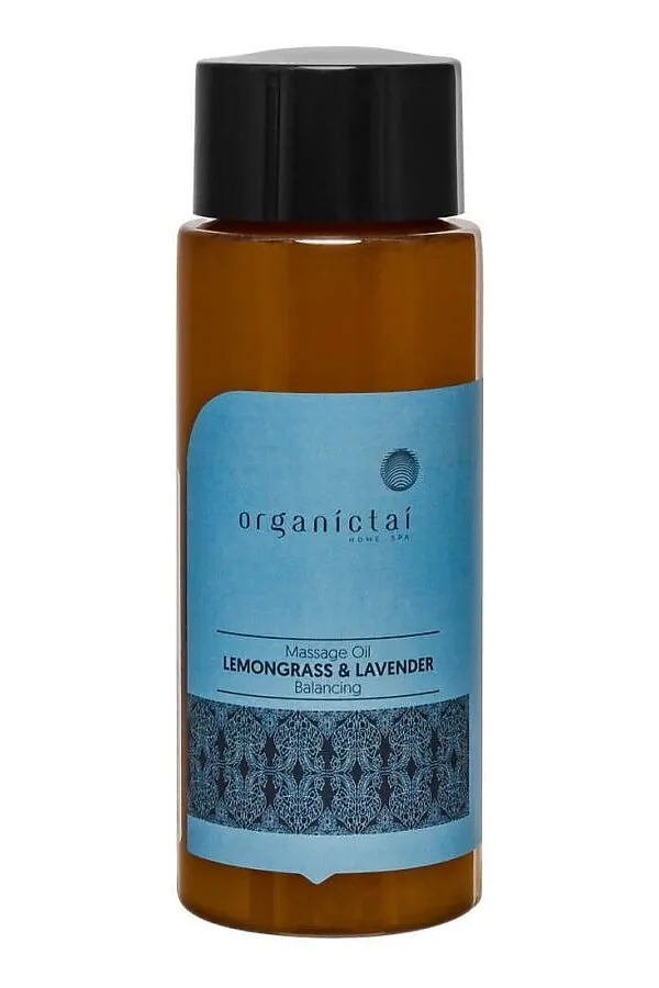 OrganicTai Массажное масло «Лемонграсс и лаванда» балансирующее, 100 мл KRISTALLER, коричневый - фото 1
