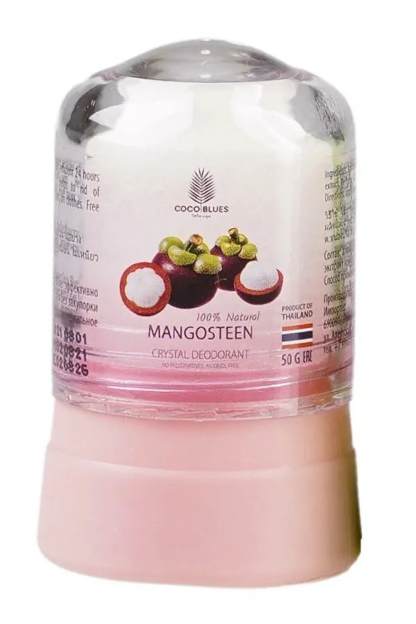 Coco Blues Дезодорант для тела с экстрактом мангостина / Natural Crystal Deodorant Mangosteen, 50 г KRISTALLER, розовый - фото 1