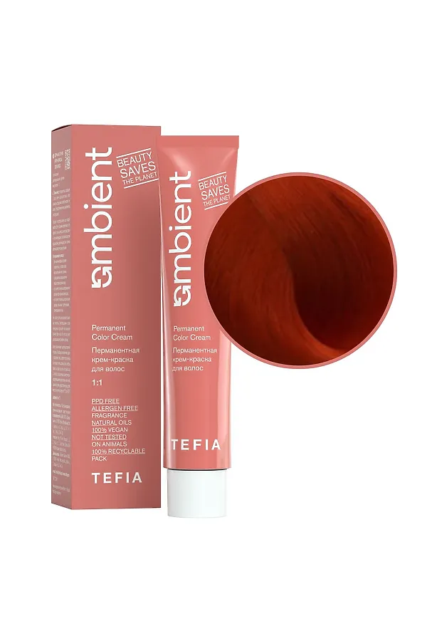 TEFIA  Ambient Перманентная крем-краска для волос / Медный корректор, 60 мл KRISTALLER, медный корректор - фото 1