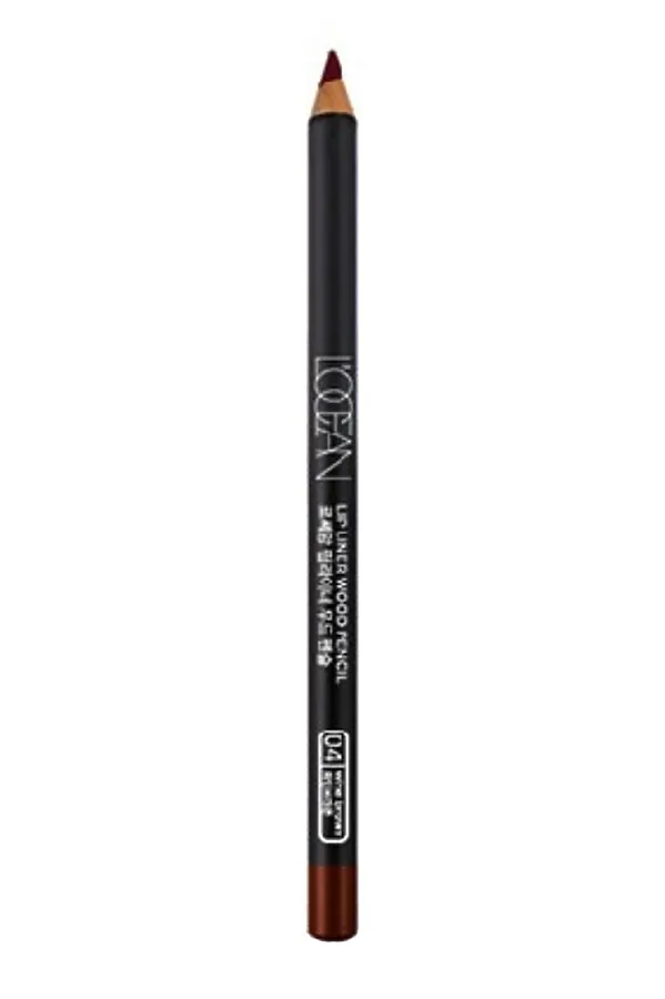 L’ocean Карандаш для губ / Lipliner Wood Pencil #04, Wine Brown KRISTALLER, 04, wine brown - фото 1