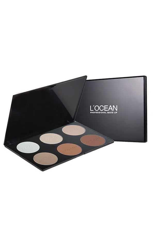 L’ocean Профессиональная палетка пудры 6 оттенков / Hole Cake Powder, 10 г x 6 KRISTALLER, мульти - фото 1