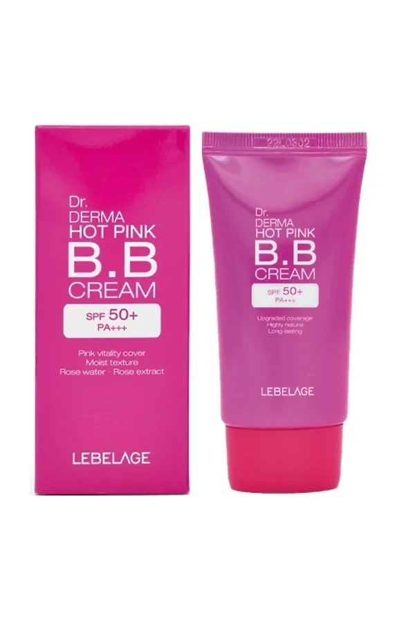 Lebelage BB-крем увлажняющий с экстрактом розы / Dr. Derma Hot Pink BB Cream Spf 50+ Pa+++, 30 мл KRISTALLER, нюд - фото 1