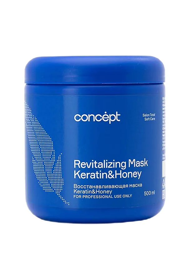 Concept Маска для волос восстанавливающая / Revitalizind Mask Keratin & Honey Soft Care, 500 мл KRISTALLER, синий - фото 1