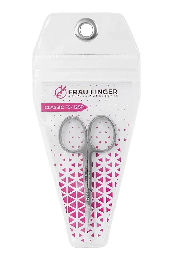 Frau Finger Ножницы маникюрные для кутикулы изогнутые / Classic FS-112SP, глянцевые, ручная заточка, 9 см KRISTALLER, серый - фото 1