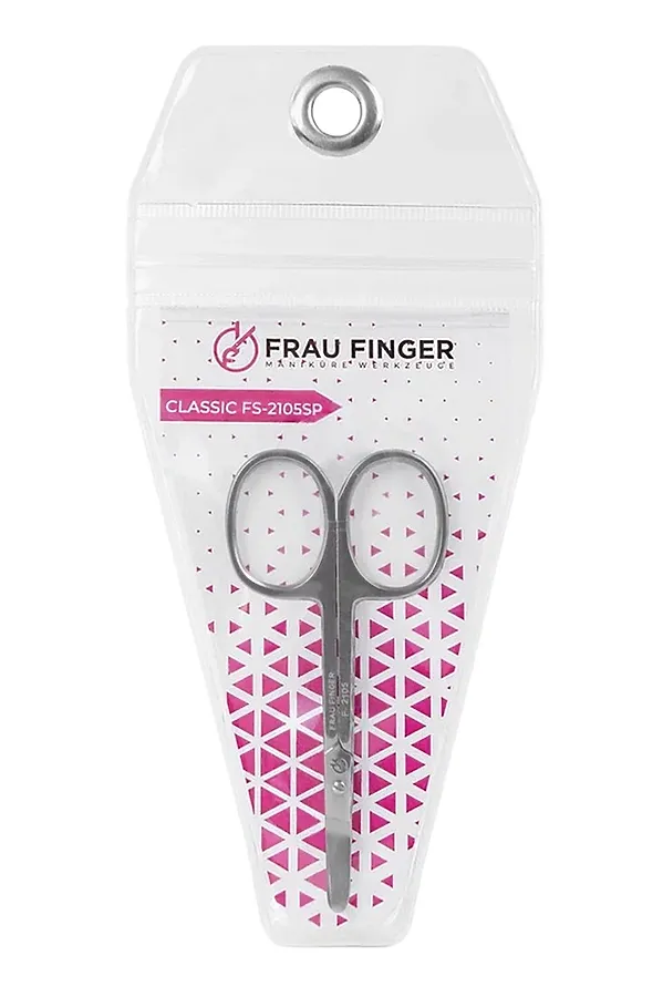 Frau Finger Ножницы для ногтей детские изогнутые / Classic FS-2105SP, глянцевые, ручная заточка, 9 см KRISTALLER, серый - фото 1