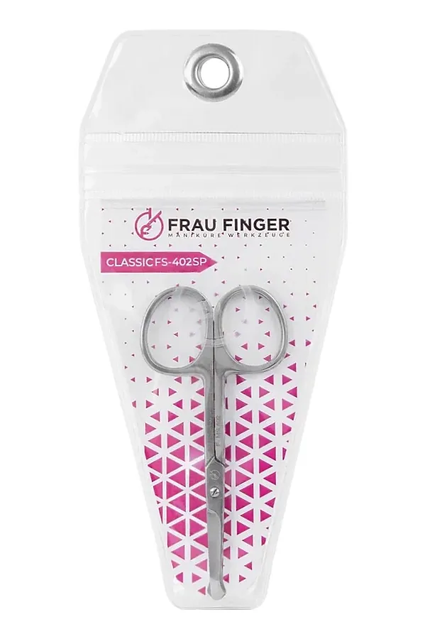 Frau Finger Ножницы для ногтей детские прямые / Classic FS-402SP, глянцевые, ручная заточка, 9,5 см KRISTALLER, серый - фото 1
