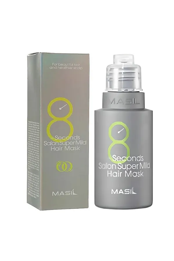 Masil Маска для волос восстанавливающая для ослабленных волос / 8 Seconds Salon Super Mild Hair Mask, 50 мл KRISTALLER, серый - фото 1