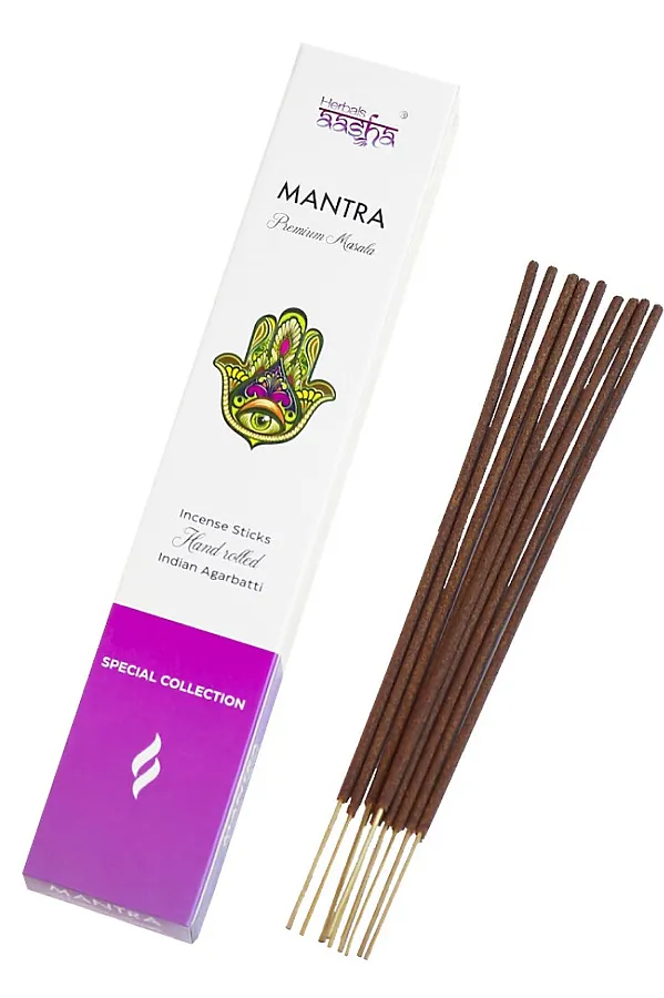 Aasha Herbals Ароматические палочки / Mantra Premium Masala Special Collection, 10 шт. KRISTALLER, коричневый - фото 1