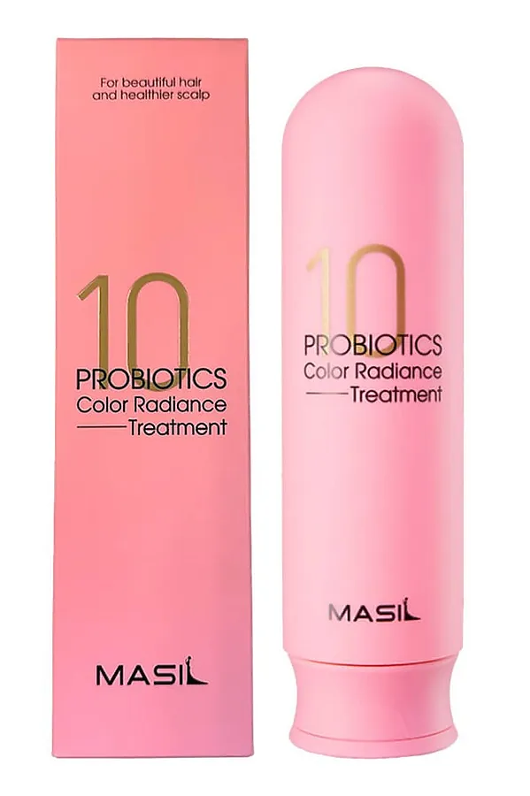 Masil Бальзам-маска для волос защита цвета с пробиотиками / 10 Probiotics Color Radiance Treatment, 300 мл KRISTALLER, розовый - фото 1