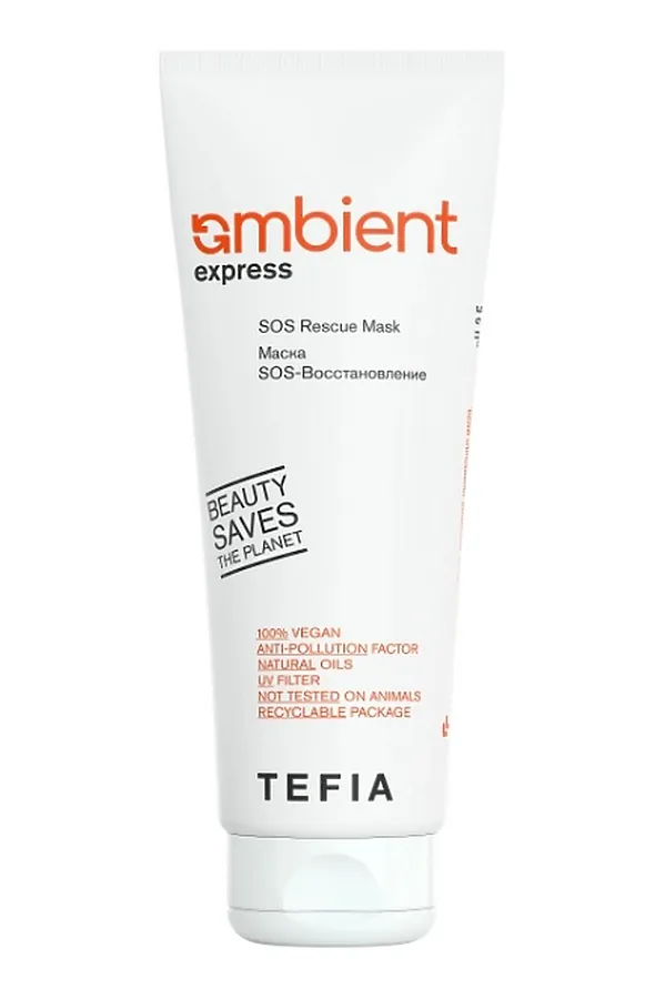TEFIA  Ambient Маска для волос SOS-Восстановление / Express SOS Rescue Mask, 250 мл KRISTALLER, белый - фото 1
