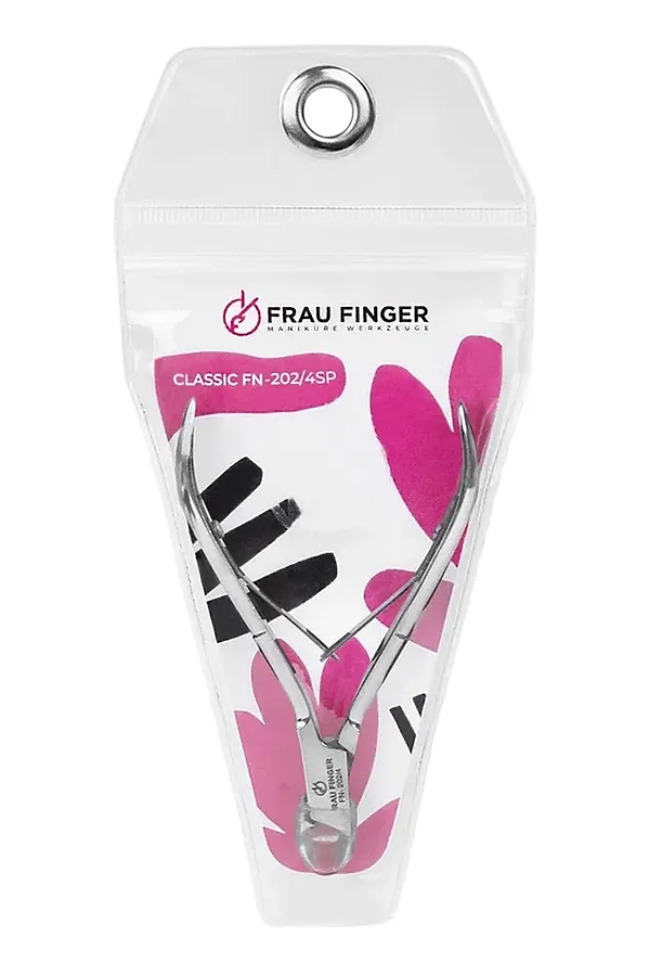 Frau Finger Кусачки маникюрные для кутикулы / Classic FN-202/4SP, двойная пружина, ручная заточка, 4 мм KRISTALLER, серый - фото 1