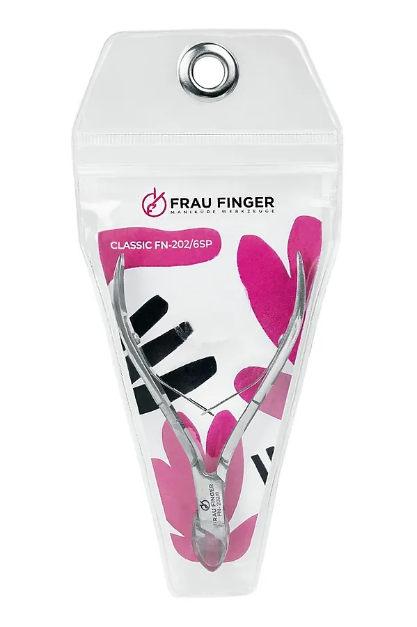 Frau Finger Кусачки маникюрные для кутикулы / Classic FN-202/6SP, двойная пружина, ручная заточка, 6 мм KRISTALLER, серый - фото 1