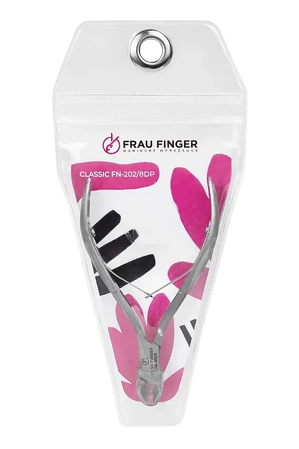 Frau Finger Кусачки маникюрные для кутикулы / Classic FN-202/8DP, двойная пружина, ручная заточка, 7 мм KRISTALLER, серый - фото 1